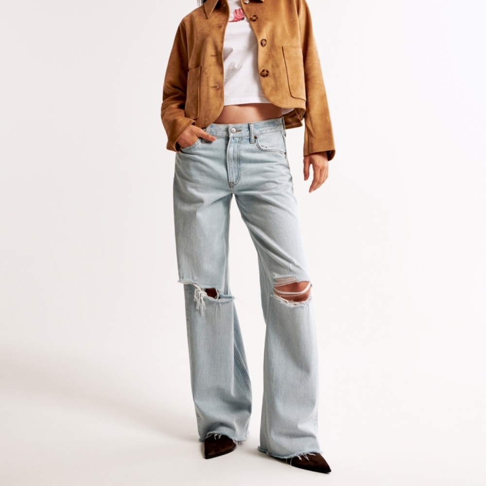 Abercrombie & Fitch Light Blue Straight Leg Jeans